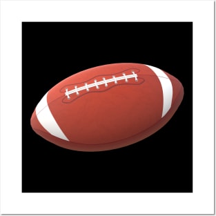 Classic American Football for Players and Fans (Black Background) Posters and Art